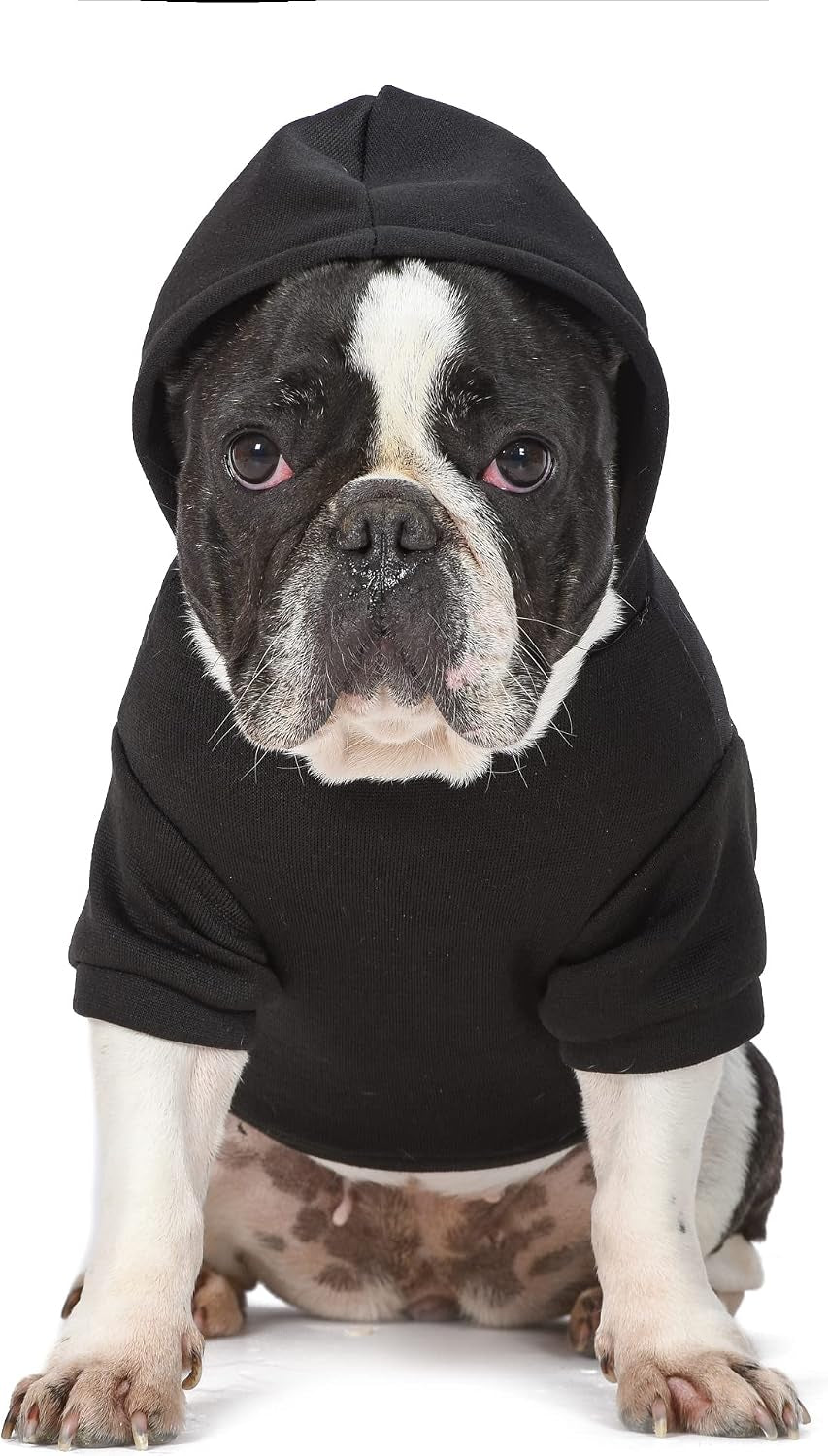 Friends the TV Show Dog Hoodie with Hood and Pocket for Treats or Waste Bags - Pet Clothes for Friends Lovers, Officially Licensed Dog Apparel & Accessories, Black, Size Extra Large
