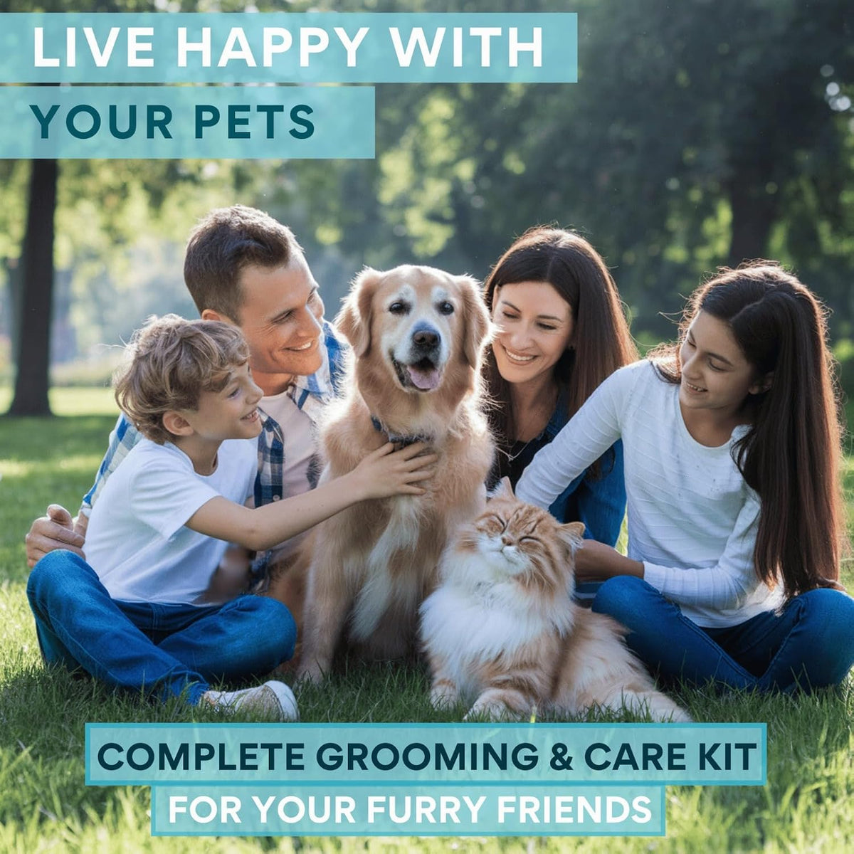 8Pcs Premium Quality Grooming & Bath Supplies for Dogs & Cats - Dog Shampoo Brush | Dog Washing Gloves | Adjustable Dog Bath Brush | Dog Paw Cleaner | Pet Hair Removing Brush, Massager | 2X Toothbrush