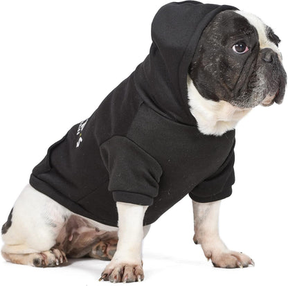Friends the TV Show Dog Hoodie with Hood and Pocket for Treats or Waste Bags - Pet Clothes for Friends Lovers, Officially Licensed Dog Apparel & Accessories, Black, Size Extra Large
